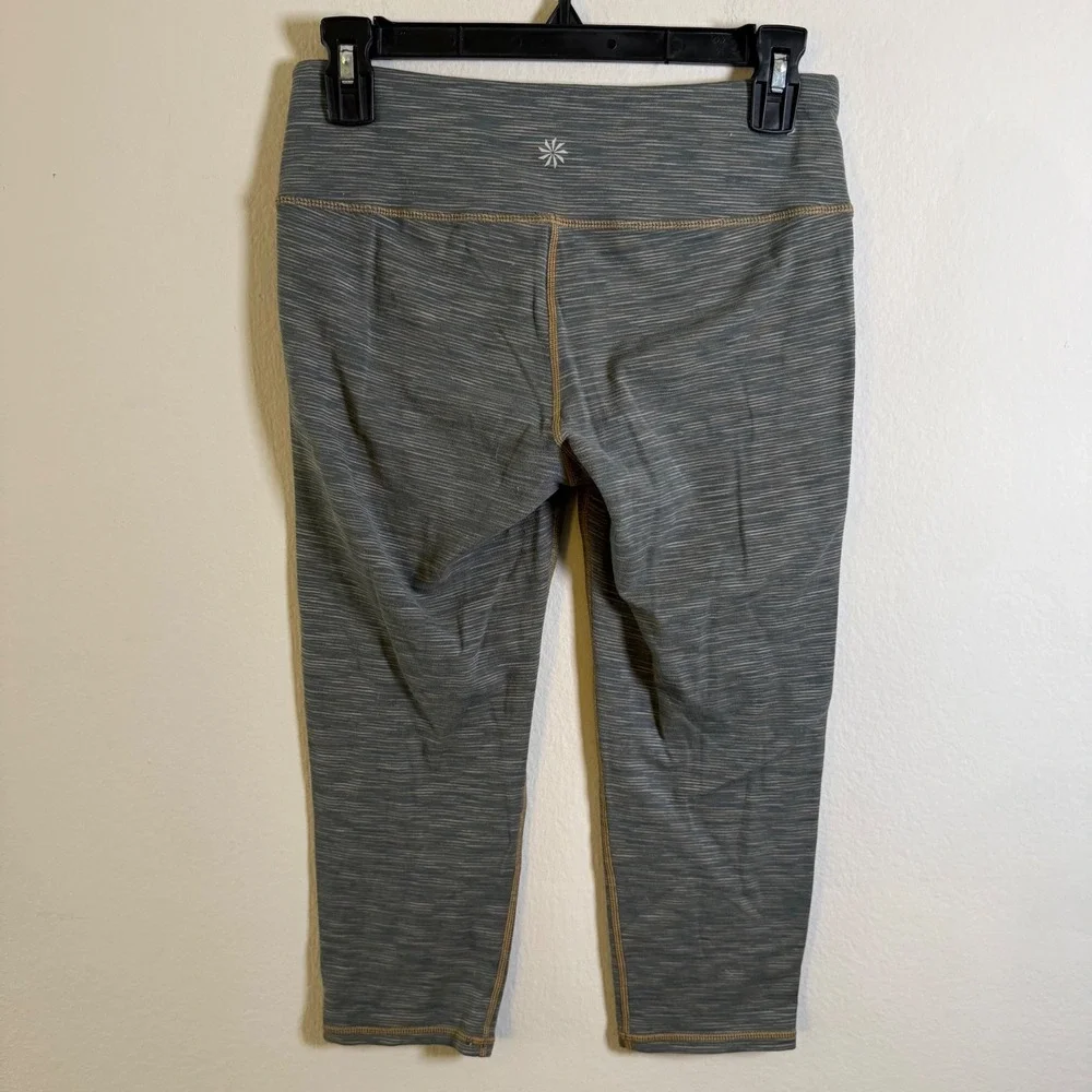 Athleta Womens Gray Space‎ Dye Cropped Leggings Capri Yoga Pants Size S